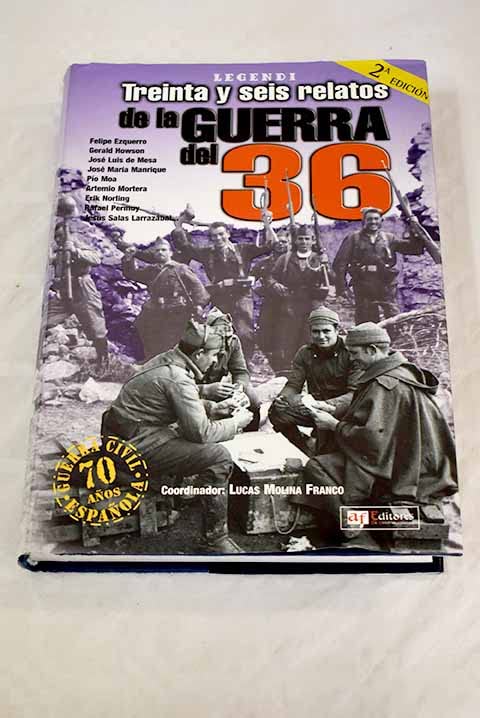 Portada de Treinta y seis relatos de la guerra del 36